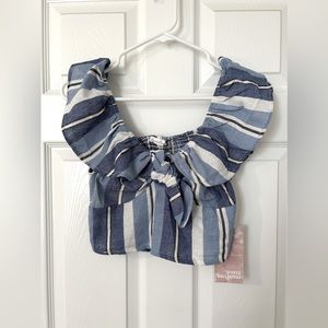 Simply Blessed Denim Crop Top (S)